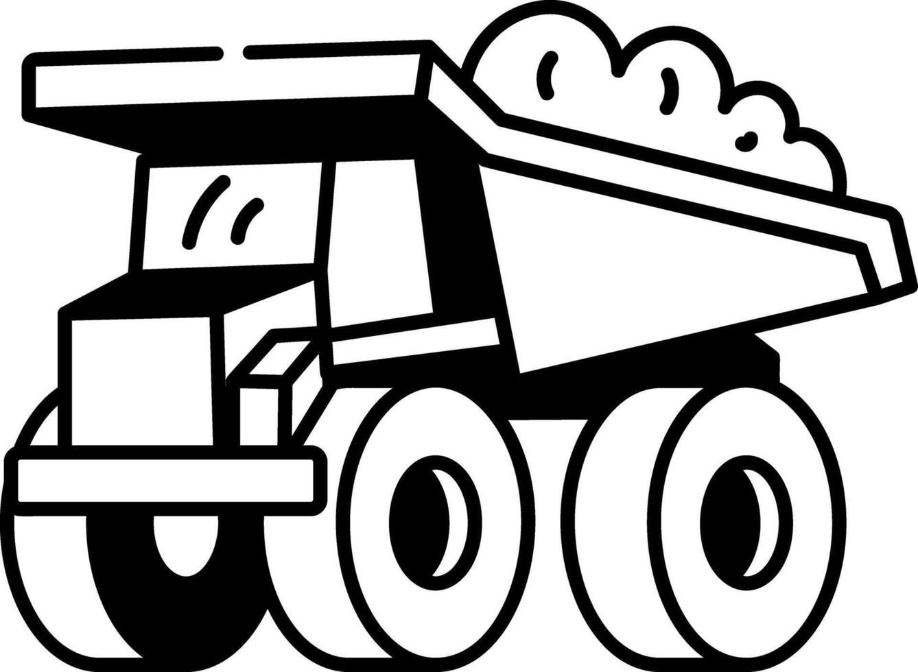 A sketchy style icon of a dumper vector