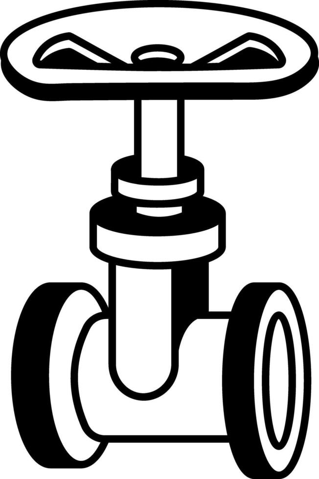 A hand drawn style icon depicting a pressure valve vector