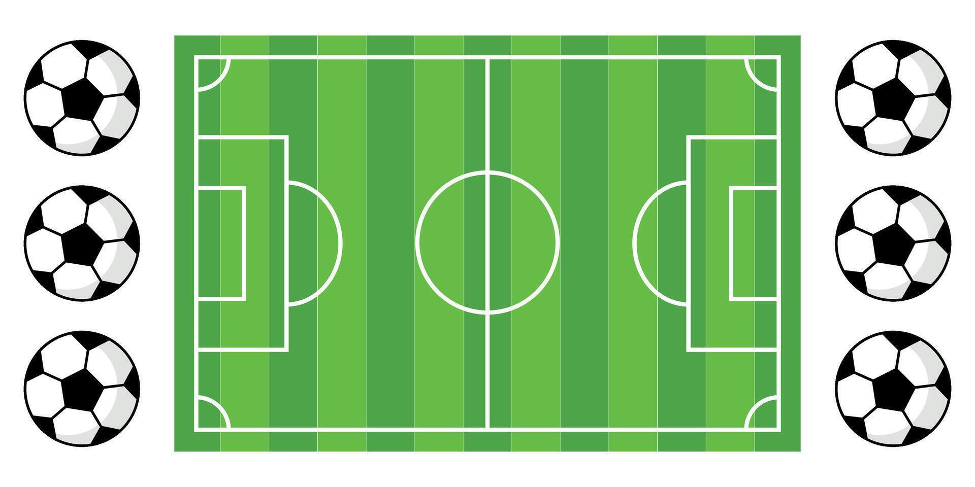 Football sports field stadium with ball vector