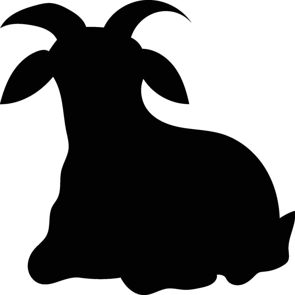 Minimalist Goat Silhouette Design vector