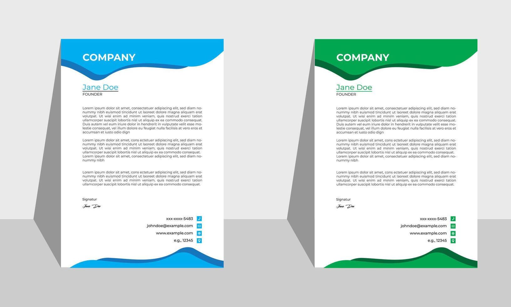 Modern business and corporate letterhead template vector