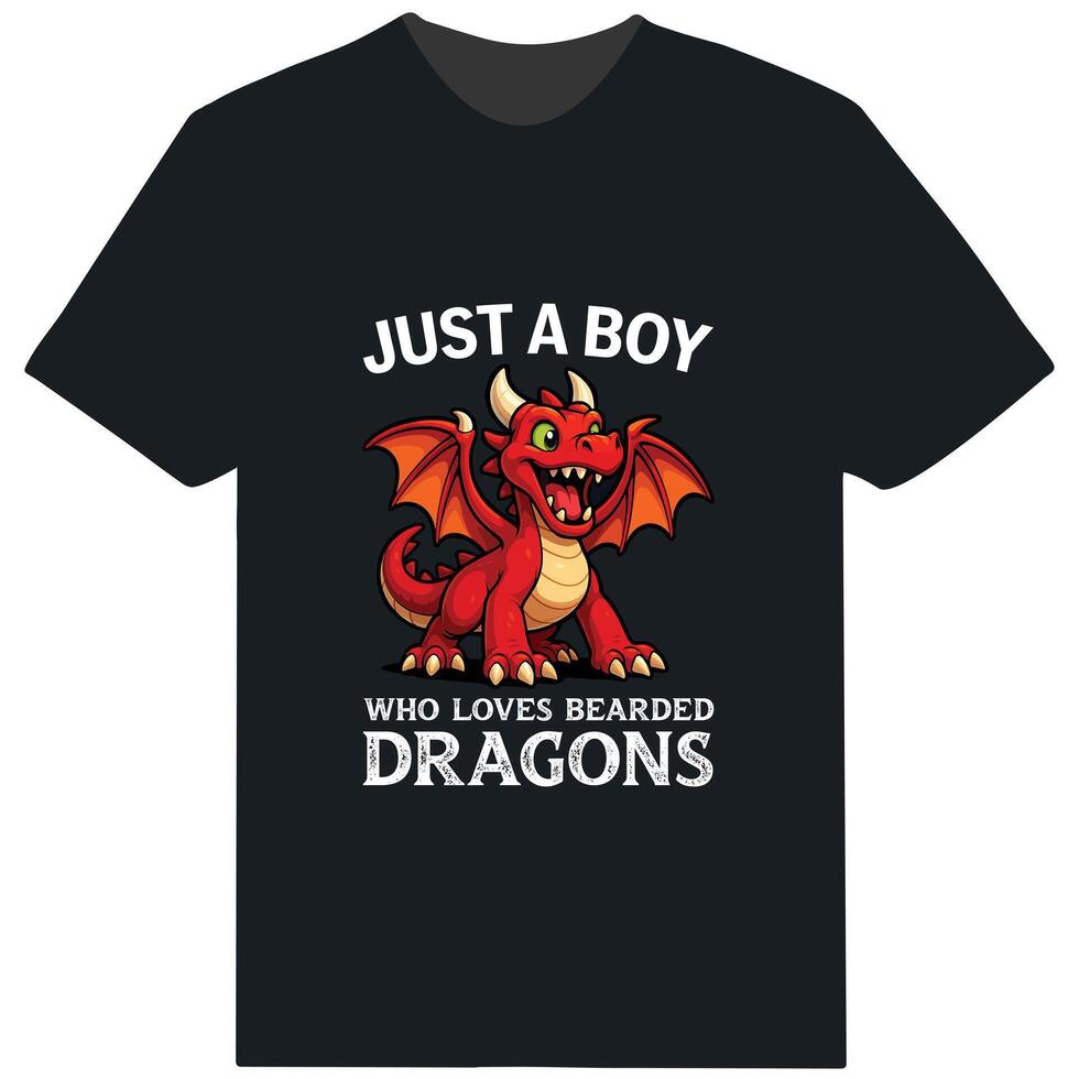 just a boy who loves dragons.eps vector