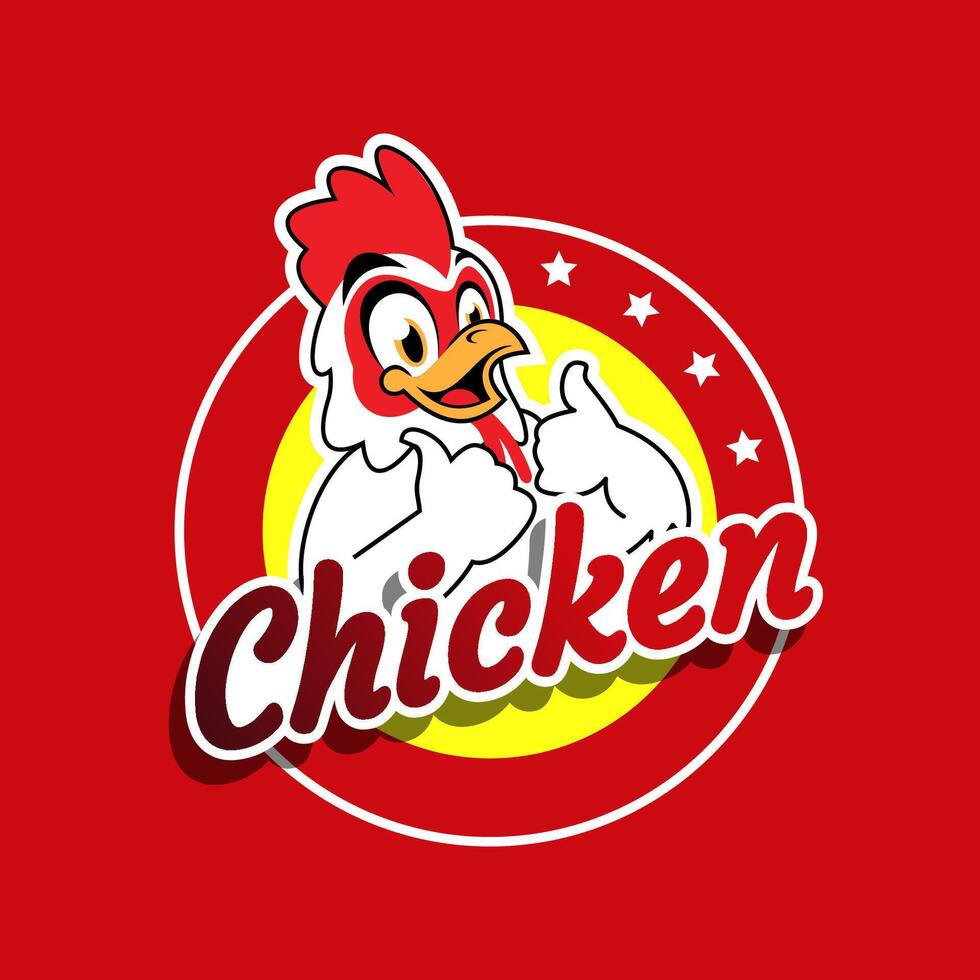 Chicken logo template vector