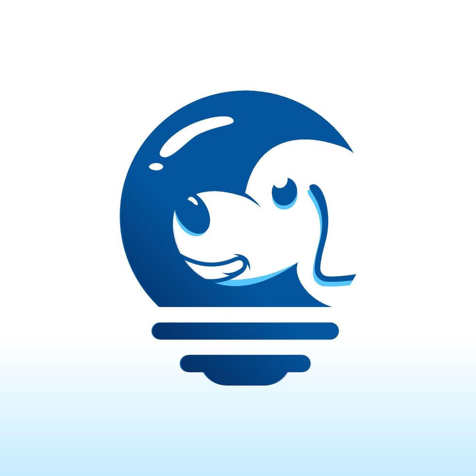 Dog and Lamp Logo vector