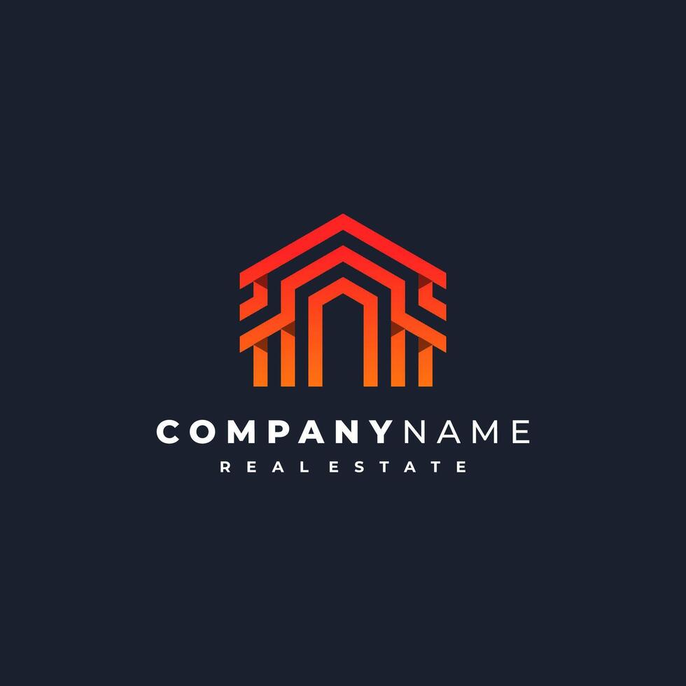 Abstract House Real Estate logo template vector