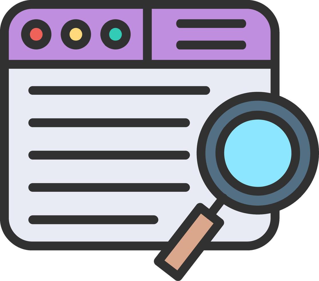 Search Engine Simplified Line Mark vector