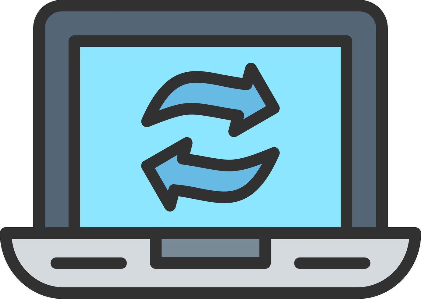 Synchronize Muted Tone Element vector