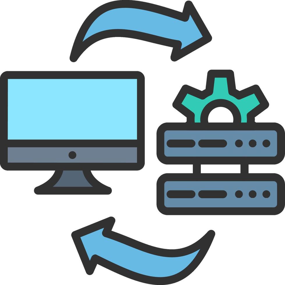 Data Transfer Pixel Grid Artwork vector