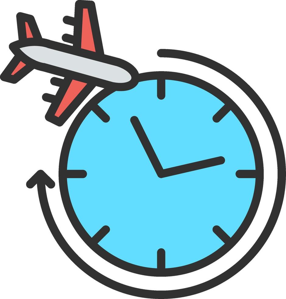 Clock Digital Outline Piece vector