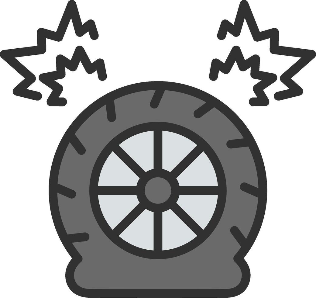 Flat Tire Responsive App Shape vector
