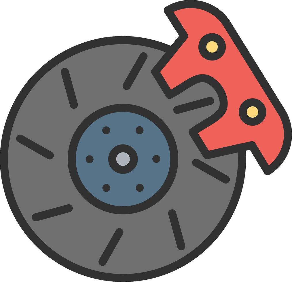 Disc Brake Bright Flat Artwork vector