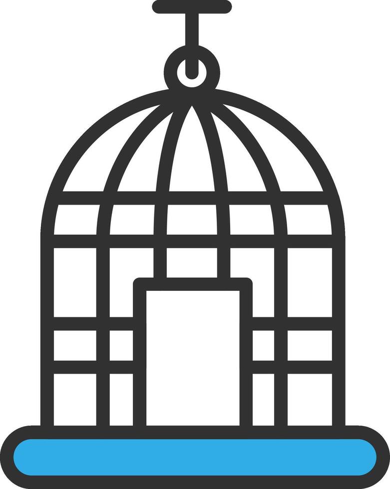 Cage Shadowed Flat Design vector