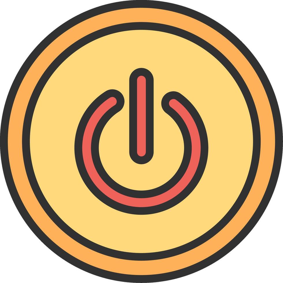 Power Button User-Friendly Drawing vector