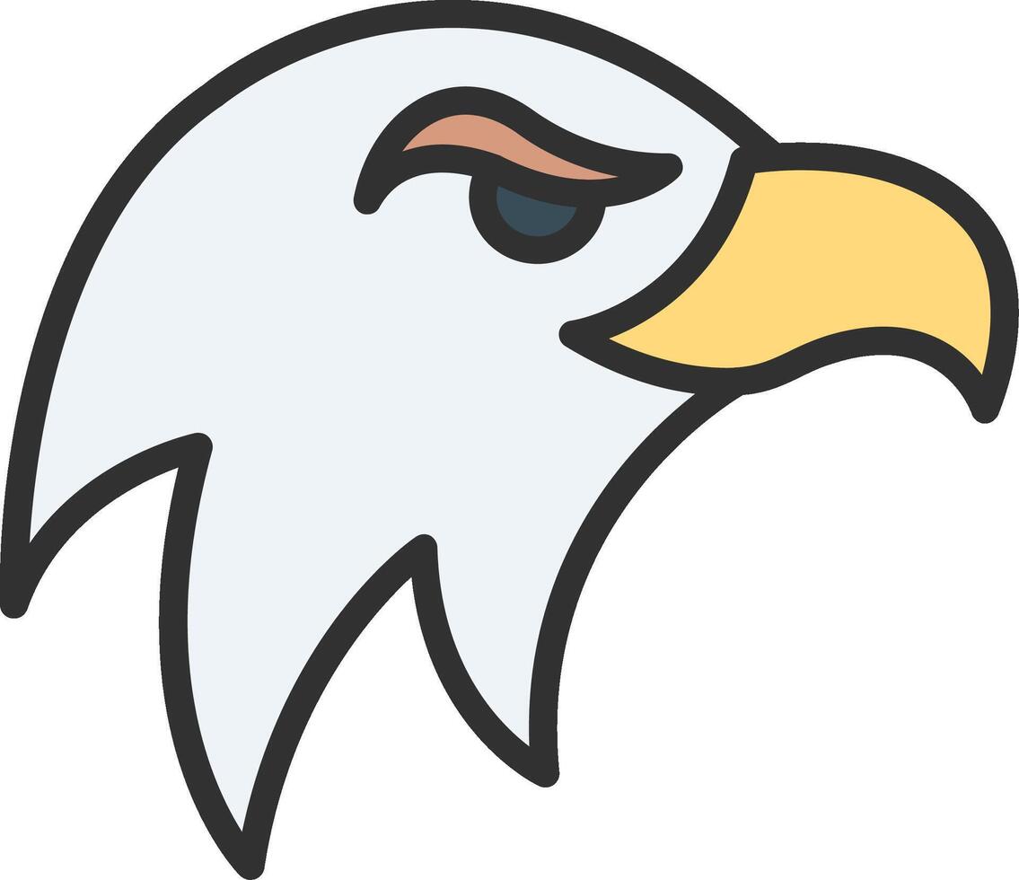 Eagle Outlined Line Artwork vector