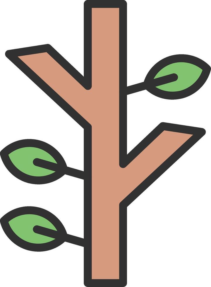 Tree Branch Pastel Tone Form vector
