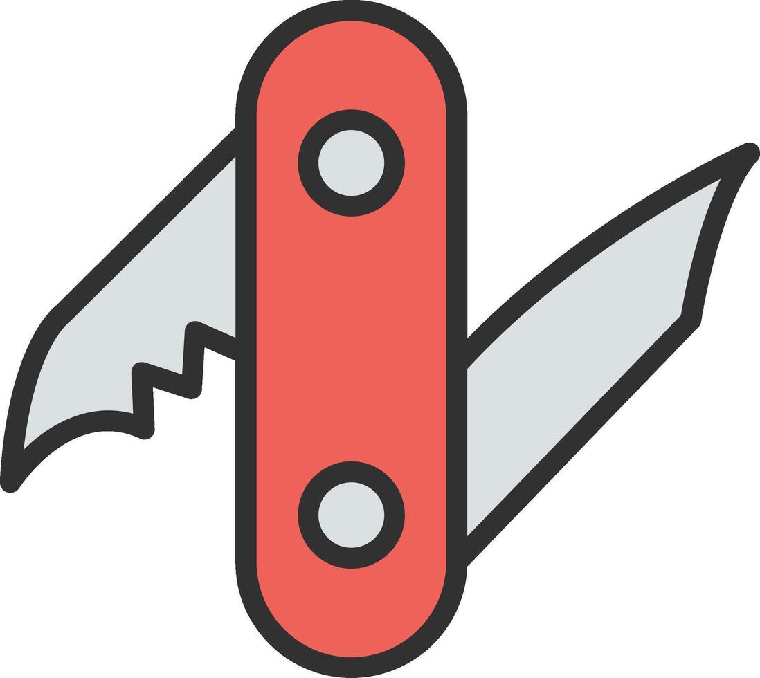 Swiss Army Knife Minimal UI Element vector