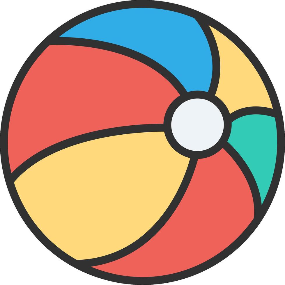 Beach Ball Pixel Grid Artwork vector