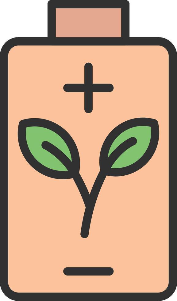 Eco Battery Flat UI Form vector