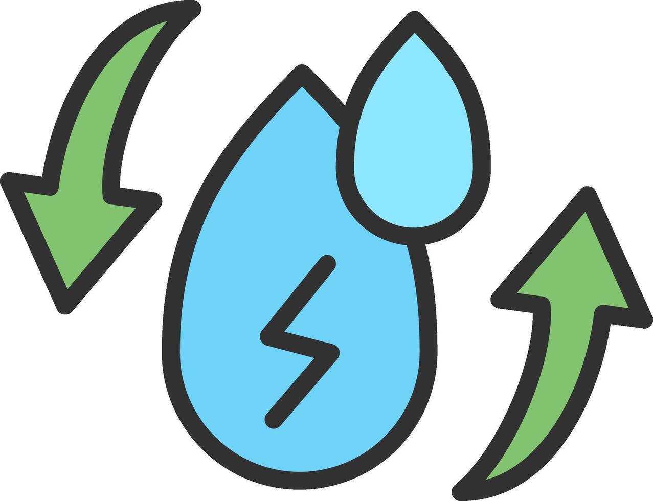 Hydro Power 3D Interface Shape vector