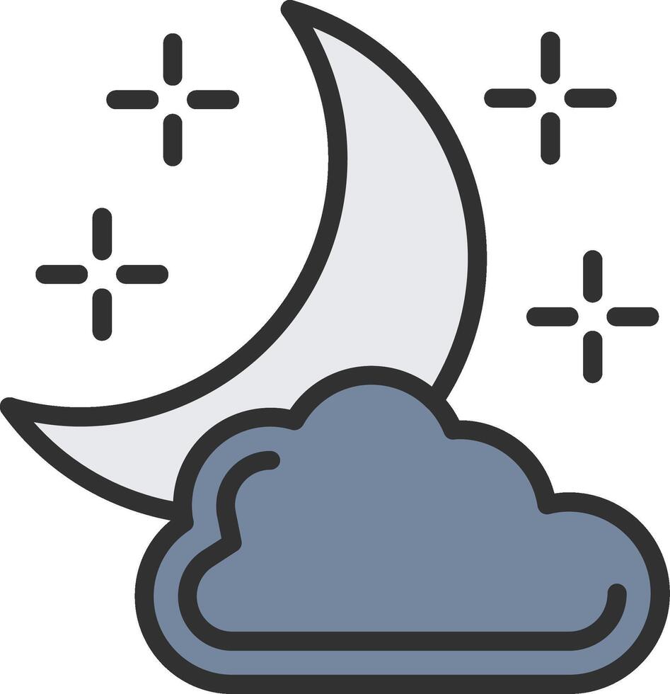 Half Moon Pixel Style Badge vector