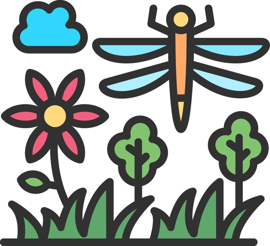 Dragonfly Subtle UI Graphic vector