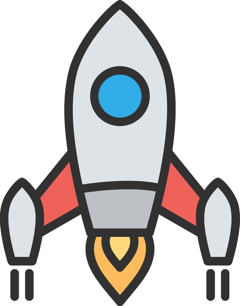 Launching Modern Tech Object vector