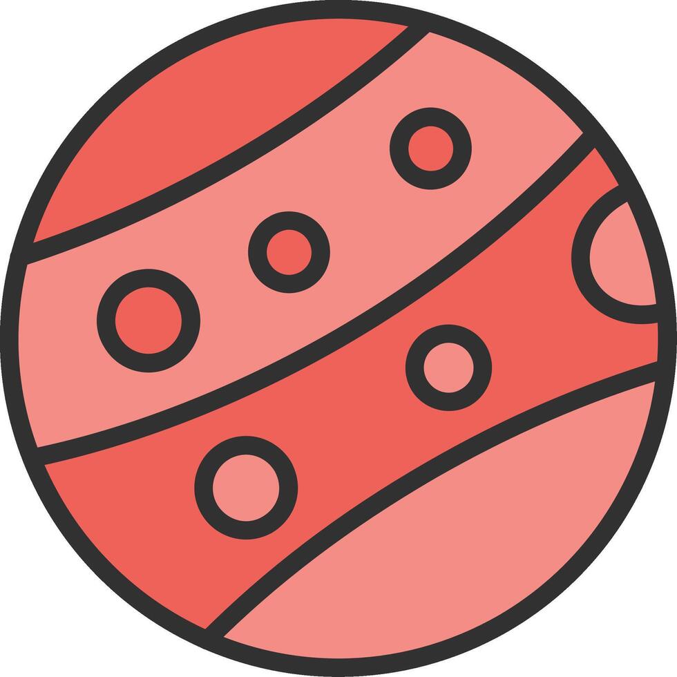 Mars Stylized Flat Drawing vector