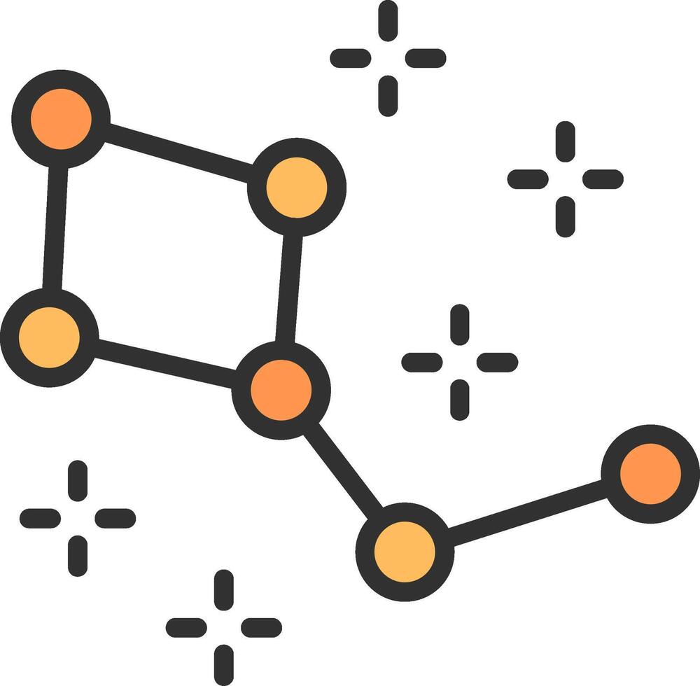 Constellation Modern Color Symbol vector
