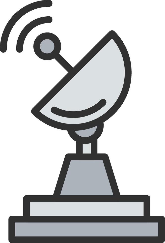 Satellite Dish Creative Grid Symbol vector