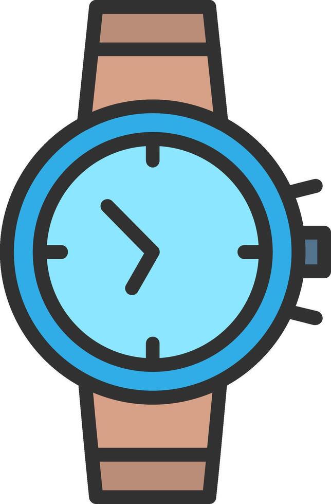 Wristwatch Hand-Drawn Sketch Symbol vector