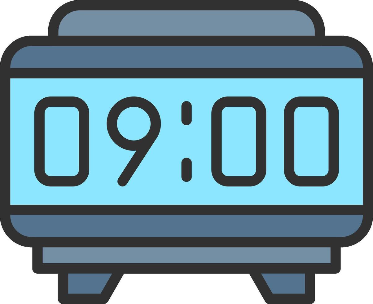 Digital Clock Sleek Visual Mark vector