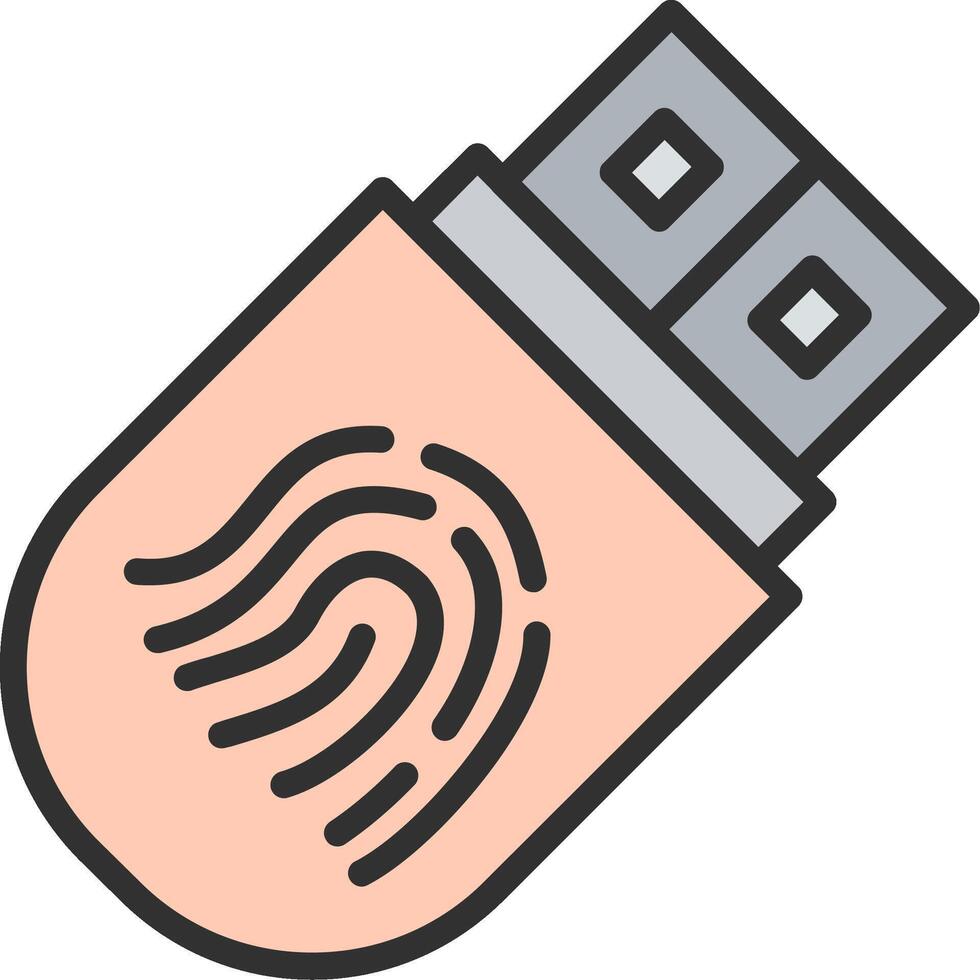 USB High Contrast Badge vector