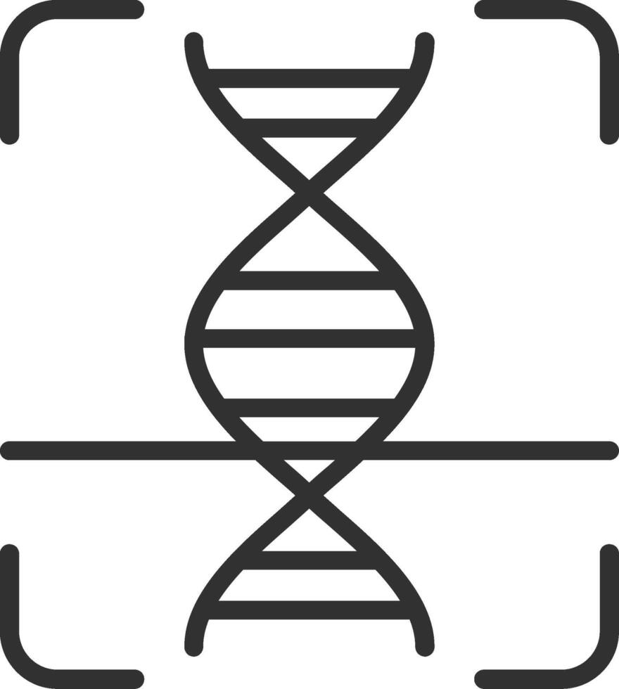 Dna Thin Graphic Shape vector