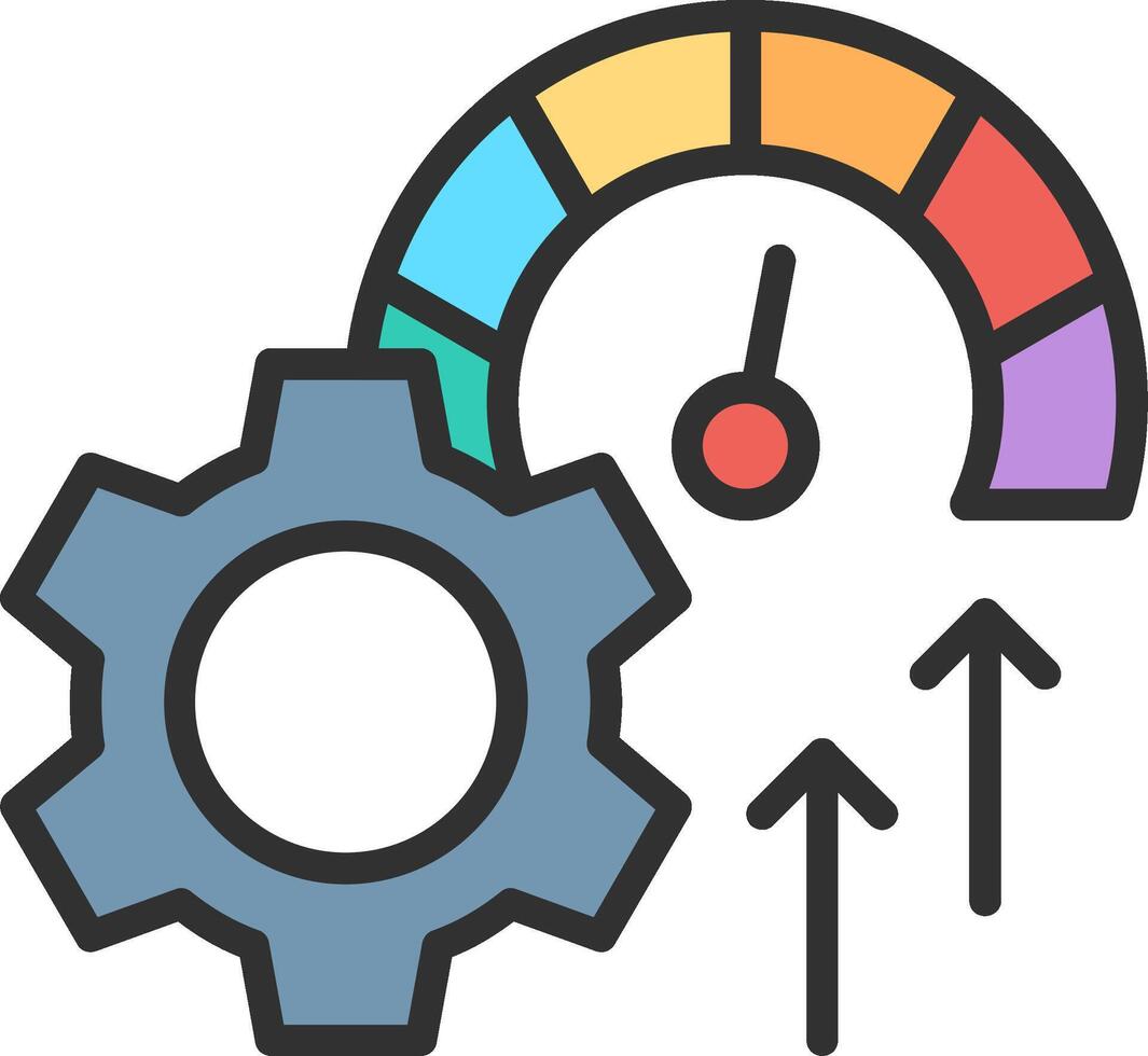 Efficiency Geometric Style Badge vector