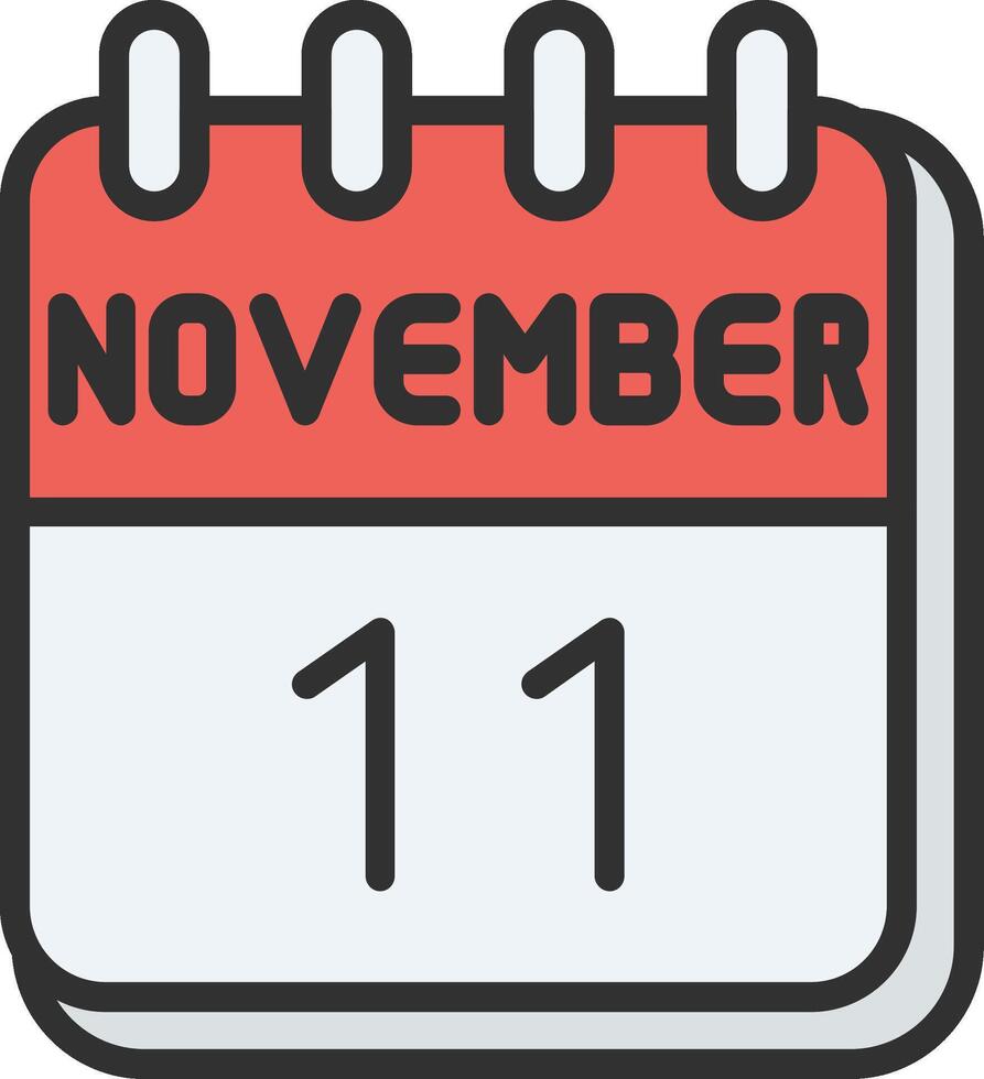 11 November Simplified Design Piece vector