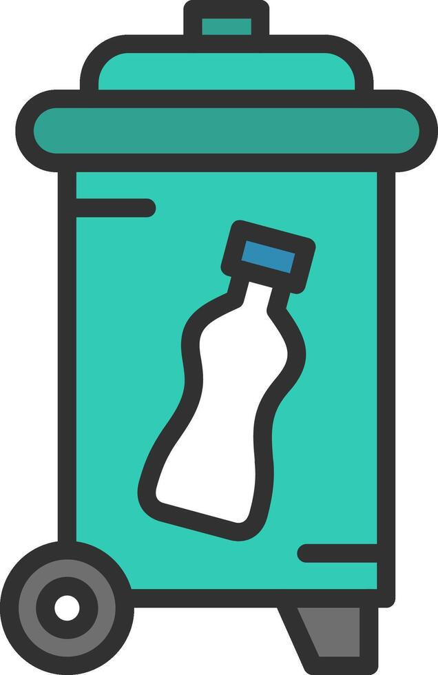 Recycle Bin User-Friendly Drawing vector