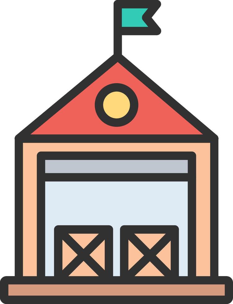 Warehouse Iconic Line Form vector