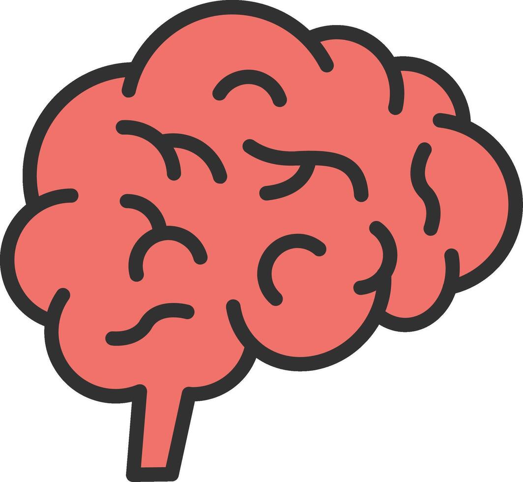 Brain Crisp Outline Artwork vector