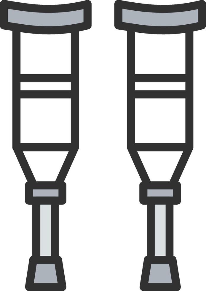 Crutch Flat Design Piece vector