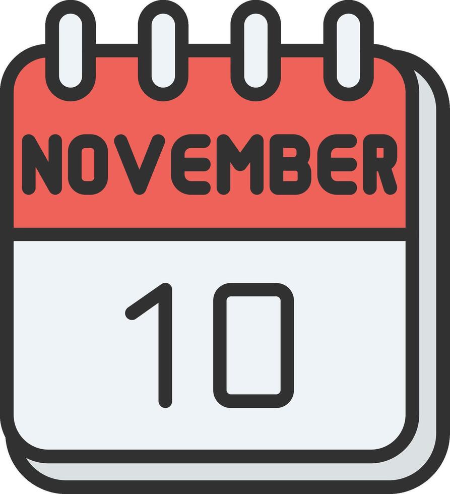 10 November Minimal Art Object vector