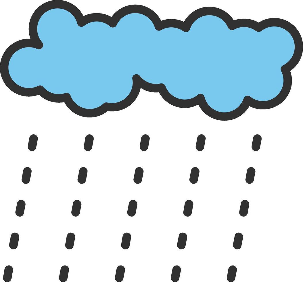 Rain Elegant Shape Symbol vector