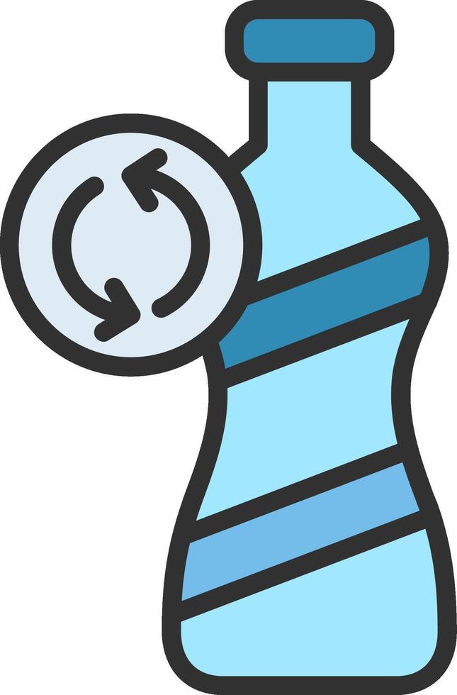 Reusable Bottle Hand-Drawn Sketch Symbol vector