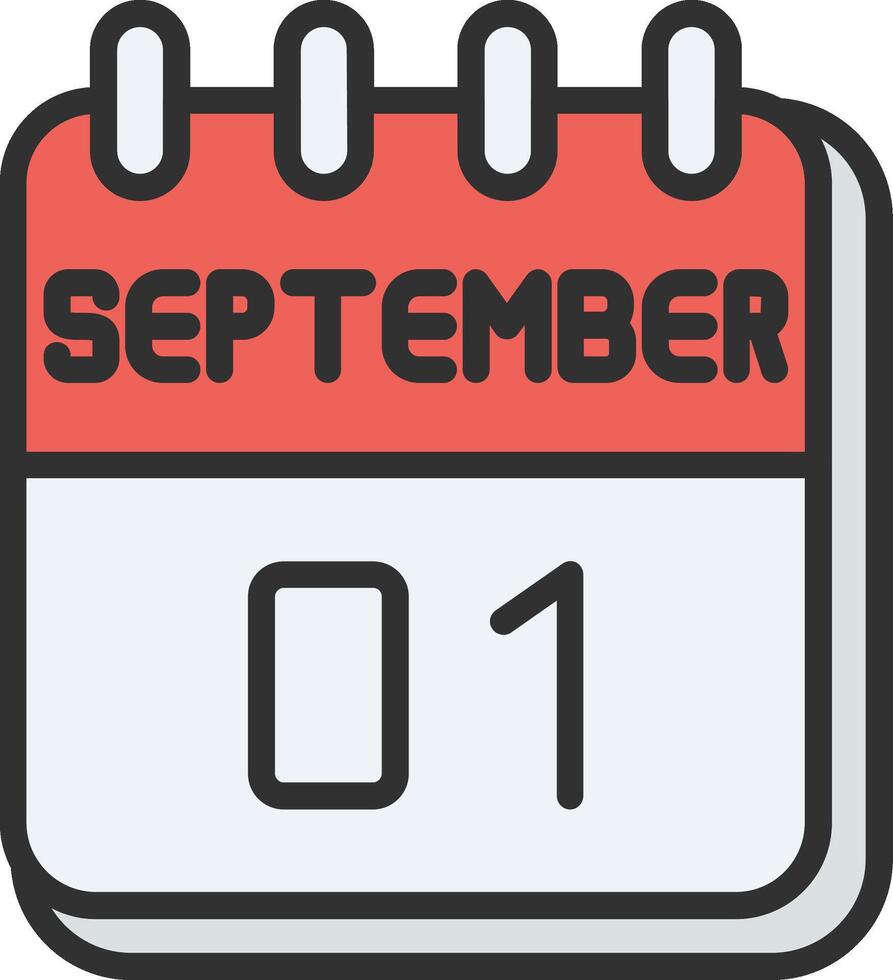 1 September Compact Web Symbol vector