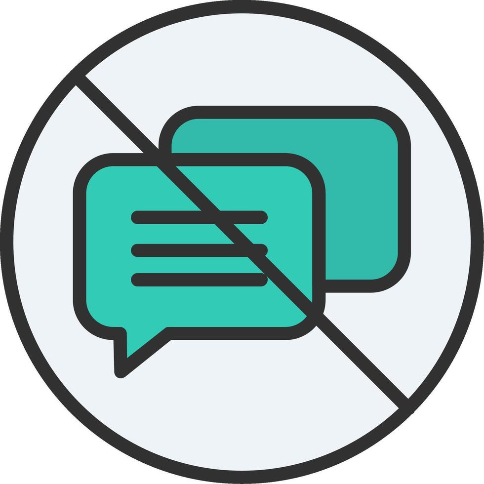 No Chat App Focused Design vector