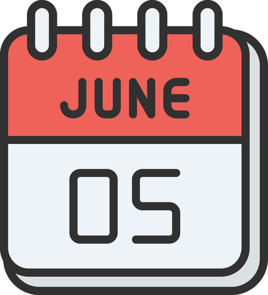 5 June Minimal Graphic Visual vector