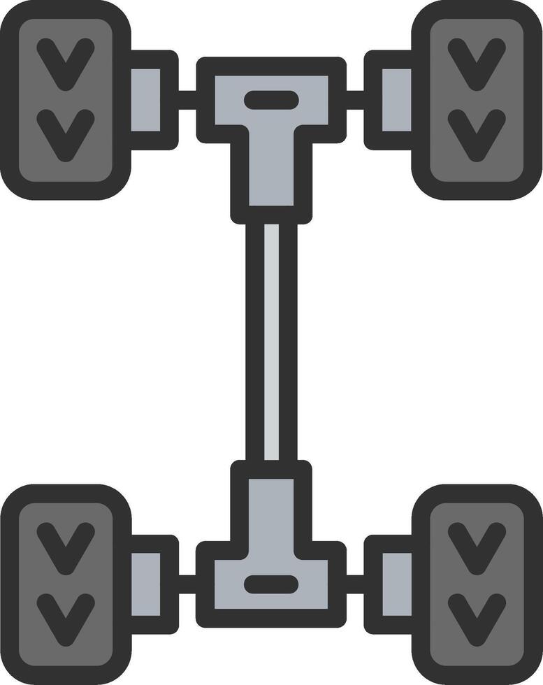 Drivetrain Simplified Line Mark vector