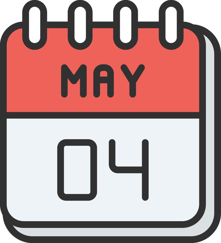 4 May Futuristic App Badge vector