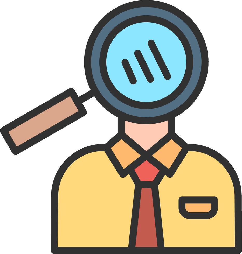 Recruiter Bold Outline Badge vector