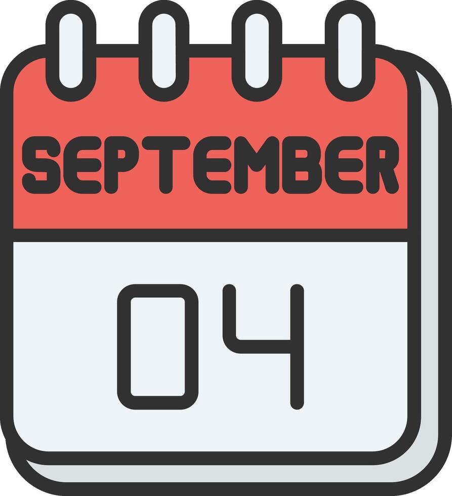 4 September Bright Flat Artwork vector