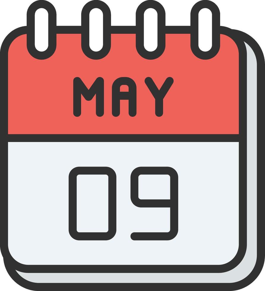 9 May 3D Rendered Symbol vector